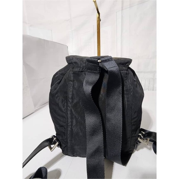 Authentic PRADA Vintage Tessuto Nylon Vela Cinch Backpack Black - Picture 13 of 13